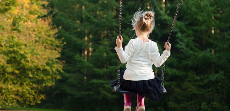 Child on a swing