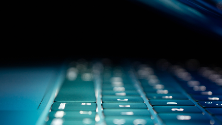 laptop in the dark